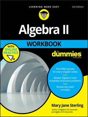 cover image of Algebra II Workbook For Dummies